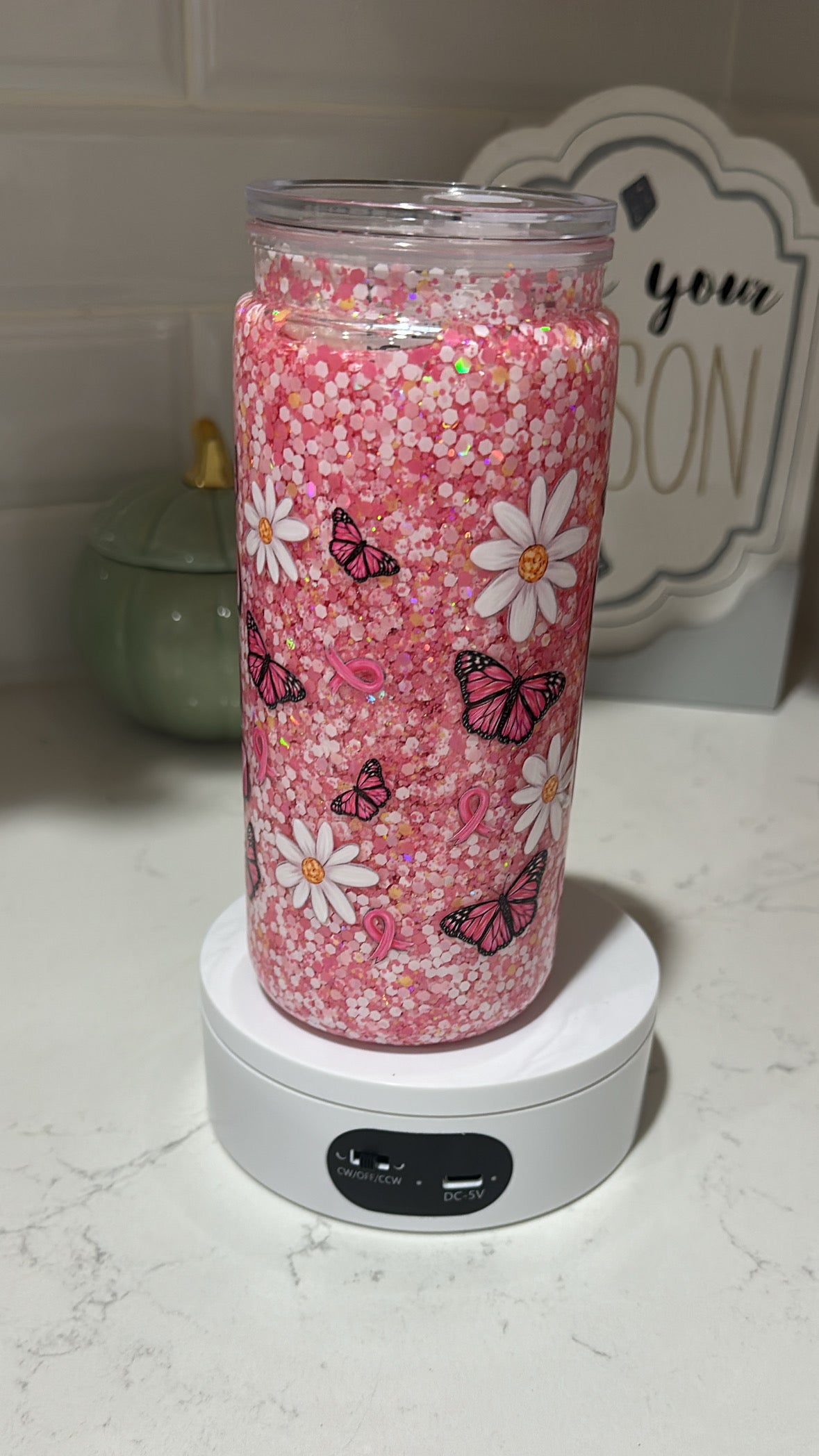 RTS-Premade-20oz Acrylic Suspended Flow With Glitter