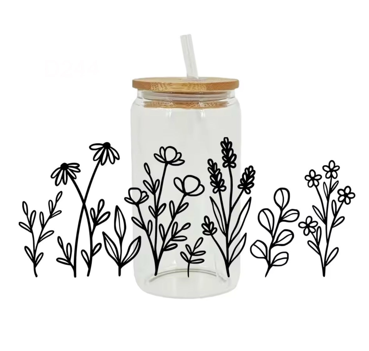 Flowers 2-Black Print