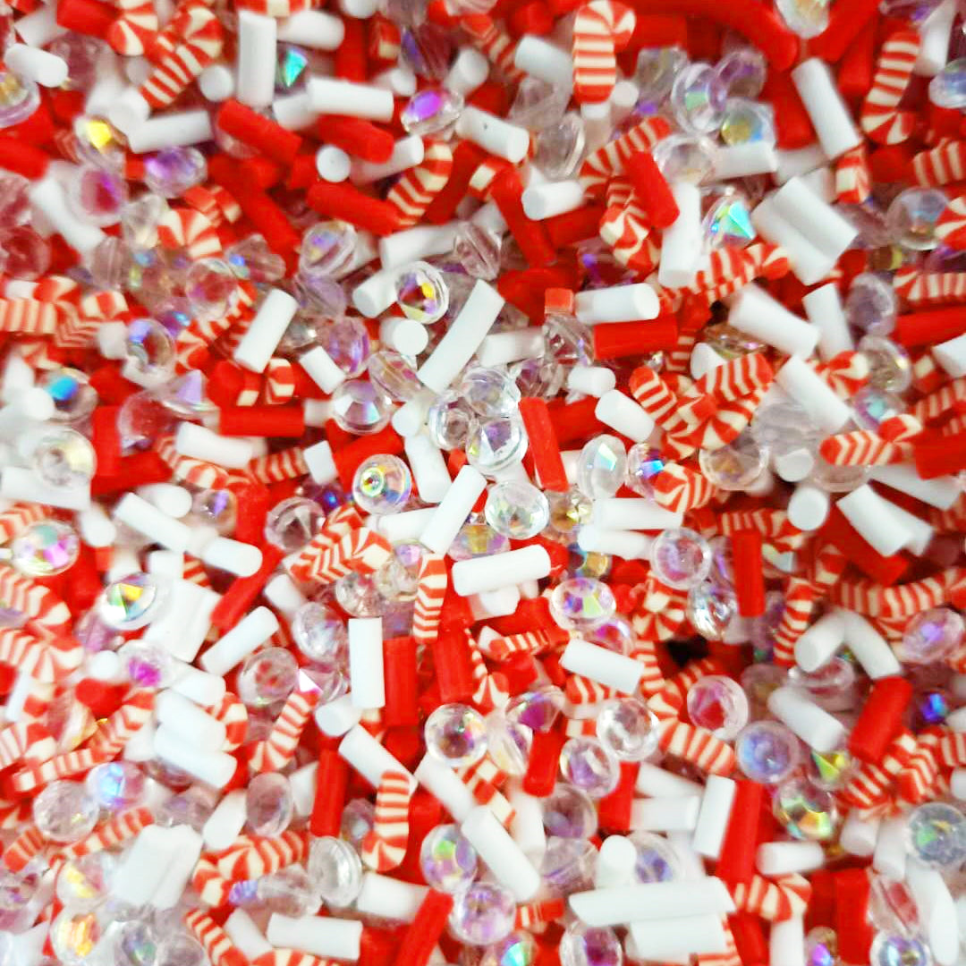 Candy Canes, Diamonds & Sprinkles-Polymer Clay Pieces