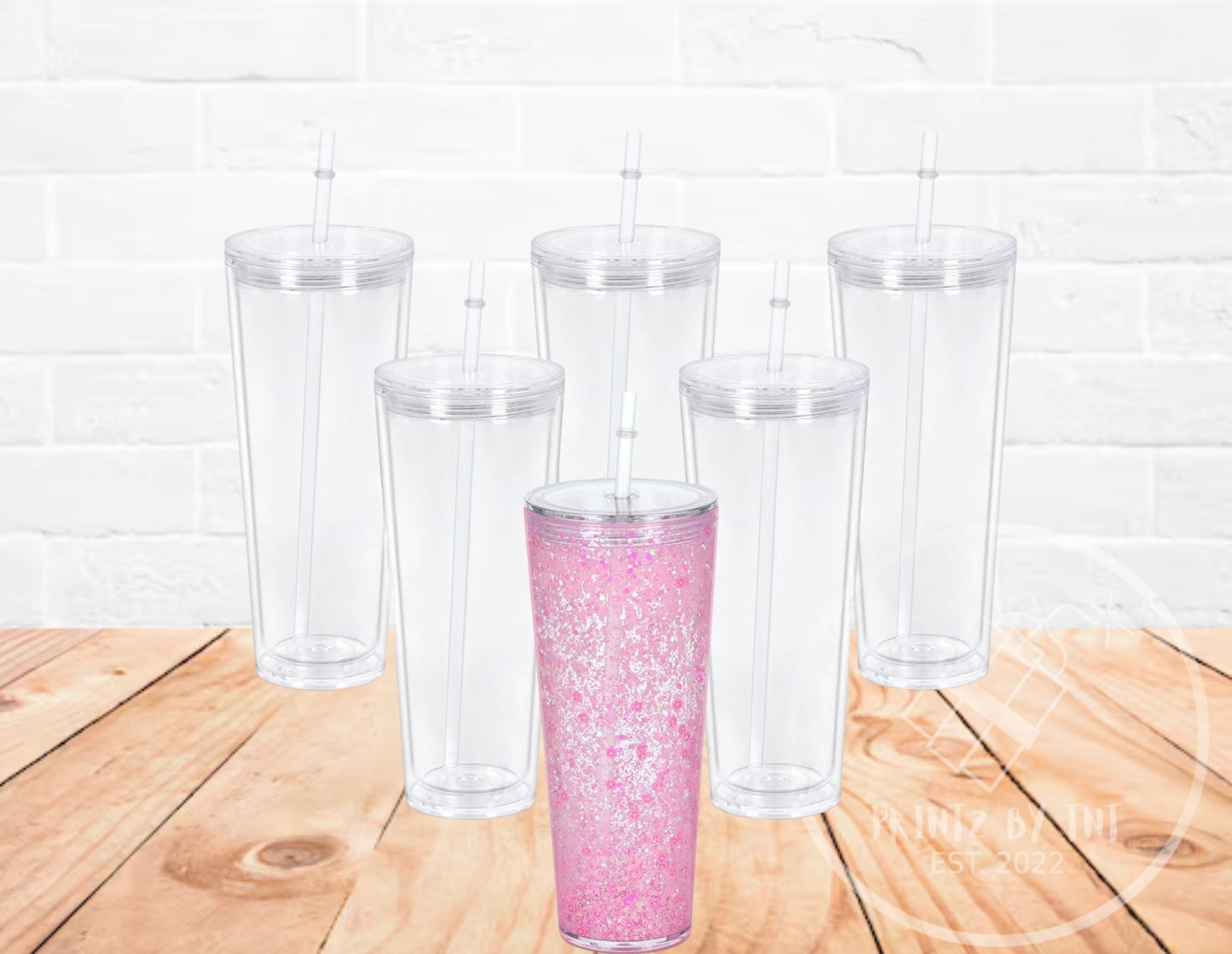 24oz Acrylic Snow Globe Tumbler