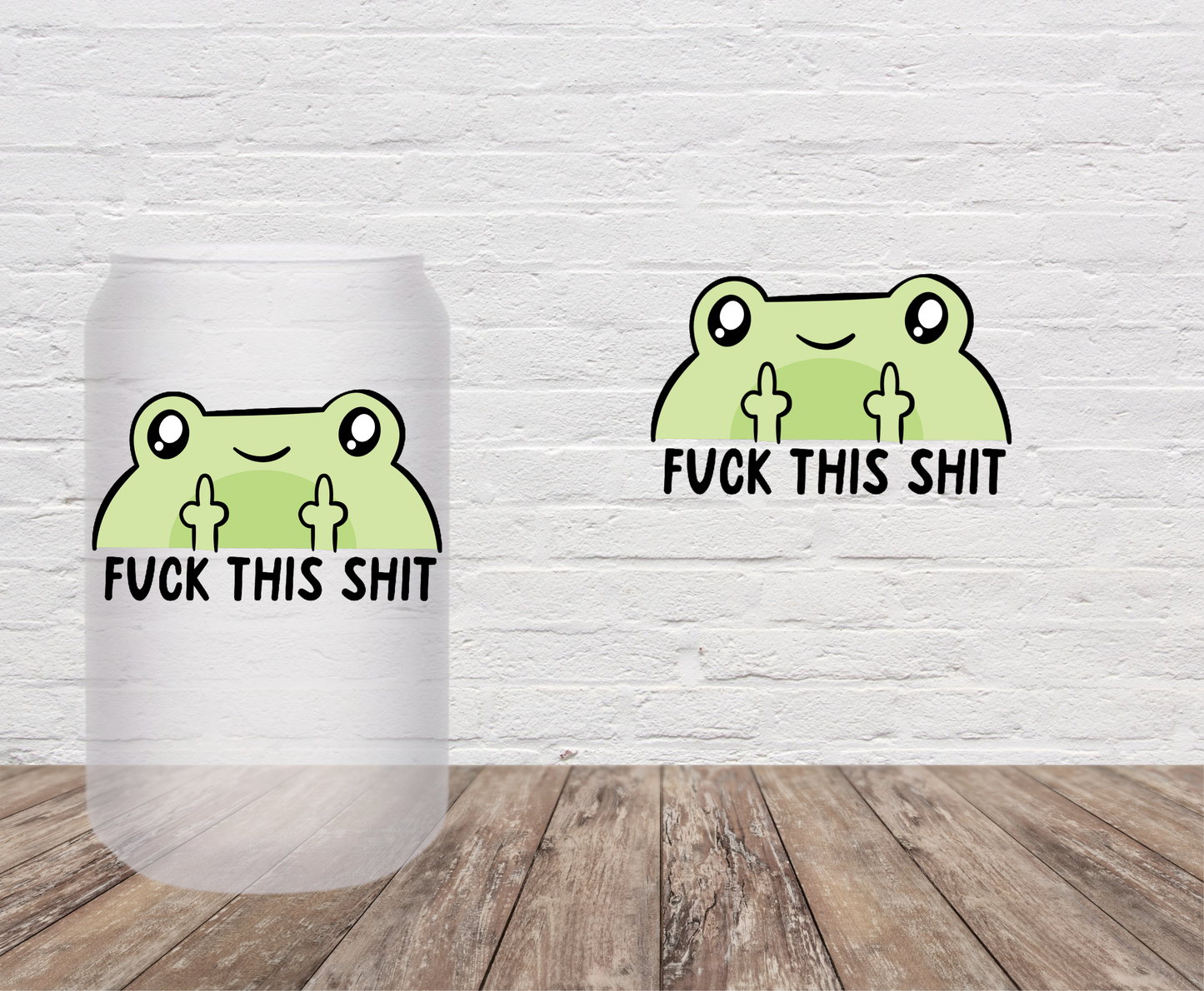 Naughty Frog- UV DTF Decal/Sticker