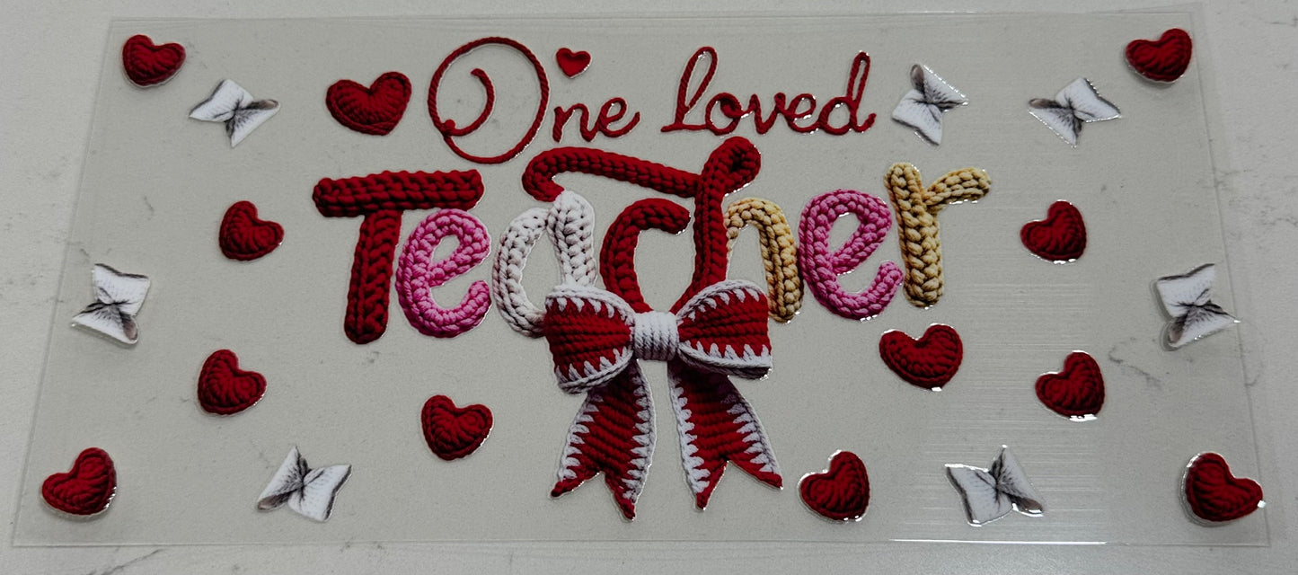 One Loved Teacher-Crocheted 2