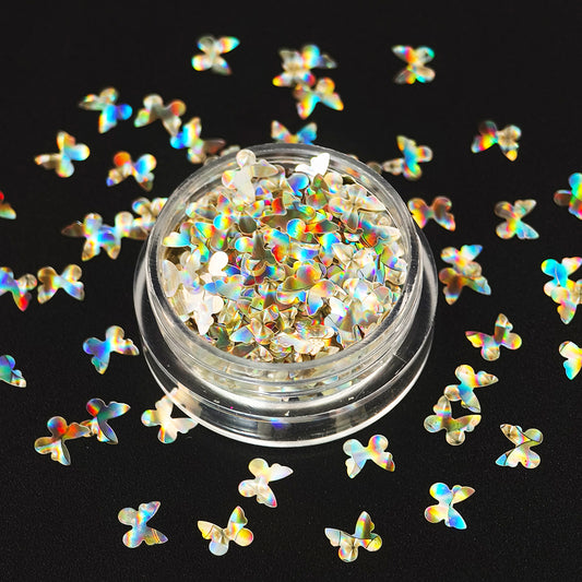 Holographic Butterflies-3mm Shaped Glitter