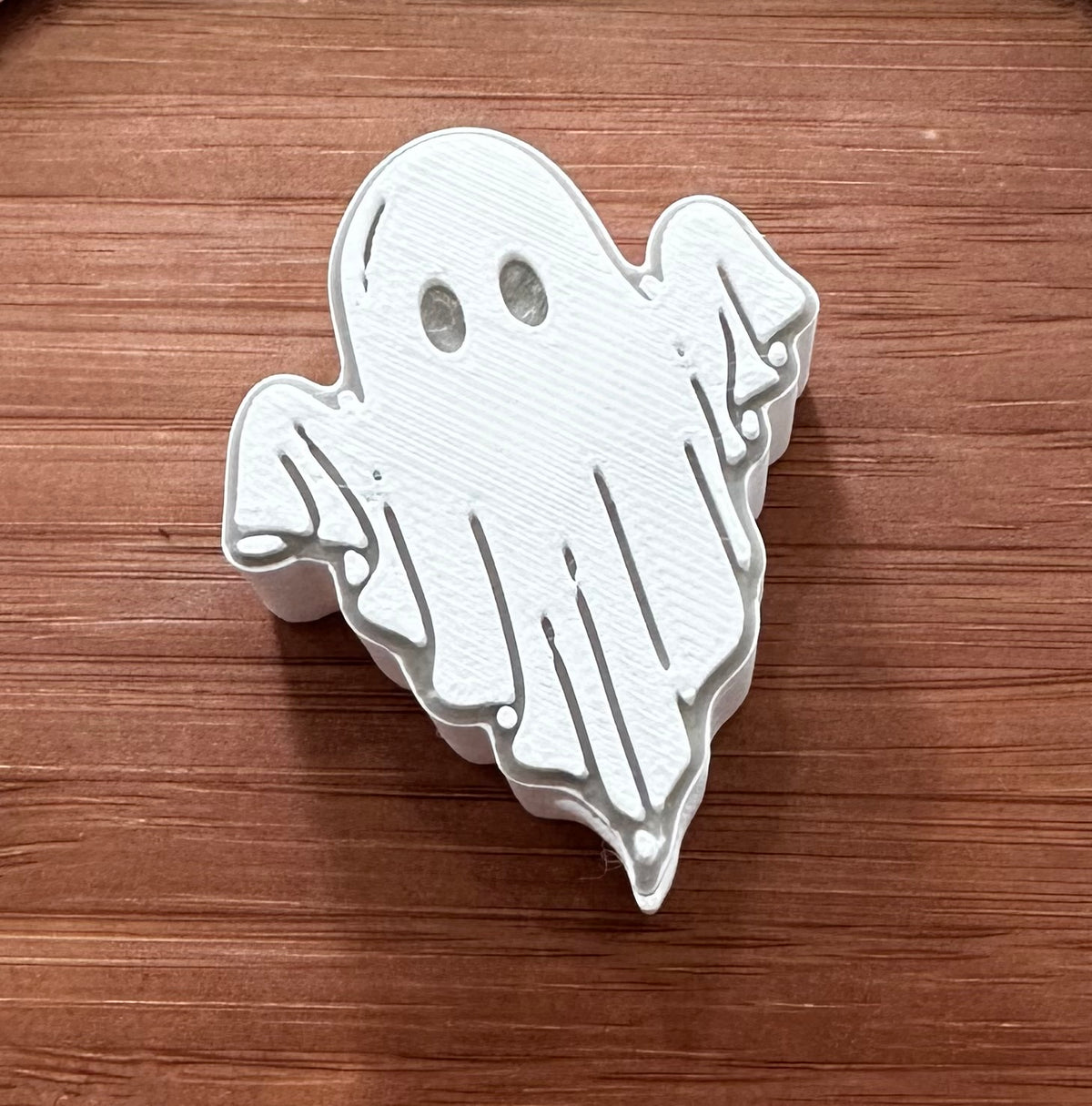 Ghost With Grey Outline Straw Topper