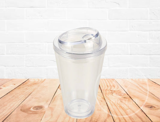 16oz Acrylic Snow Globe Coffee Cup