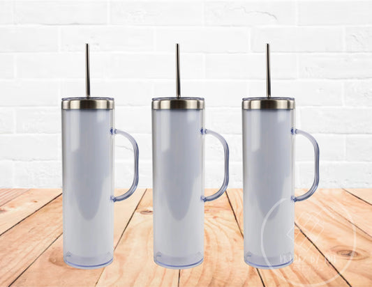 20oz Stainless Steel Snow Globe Tumbler-With Handle