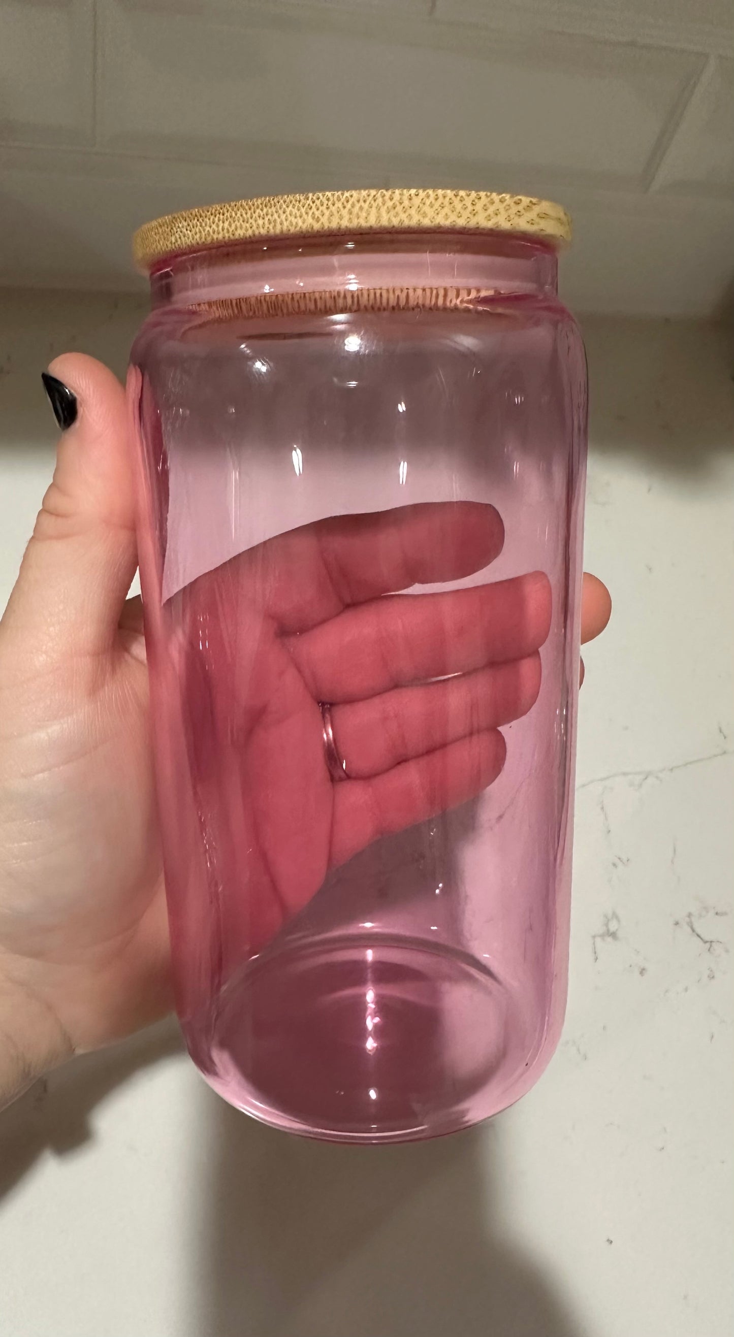 16oz Libby Cup- Light Pink (Non-Snow Glob)