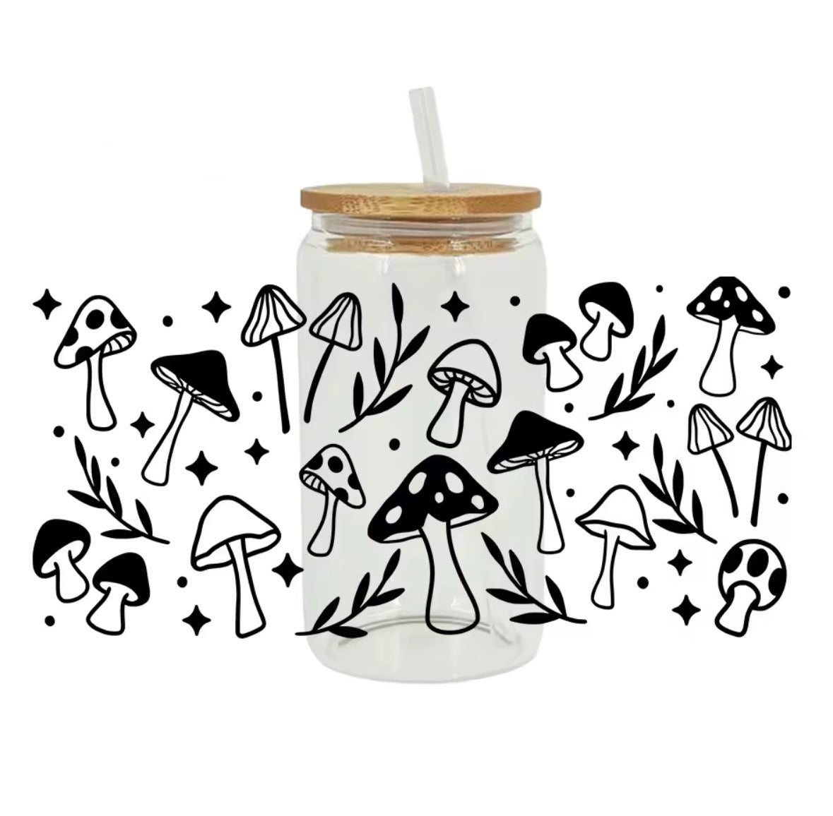 Mushroom Black Print