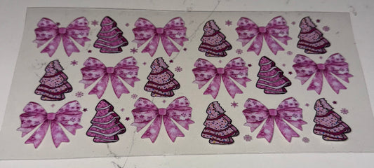 Pink Christmas Cookies & Bows