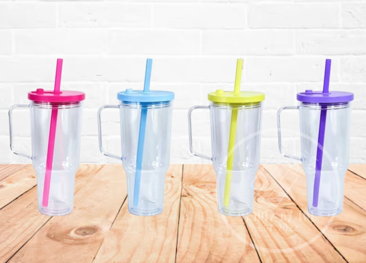 30oz Acrylic Snow Globe Tumbler W/Spill Proof Color Lid