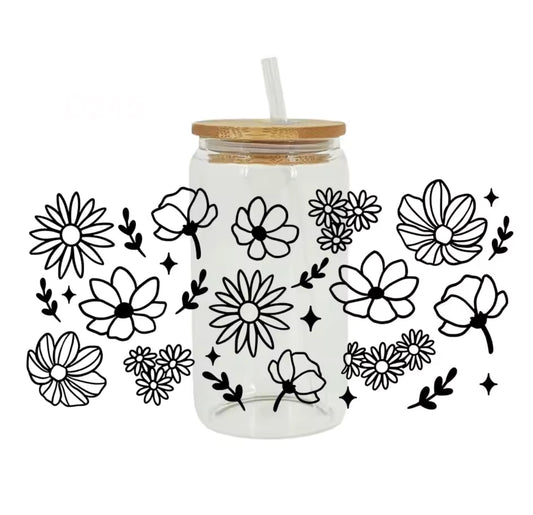 Flowers- Black Print