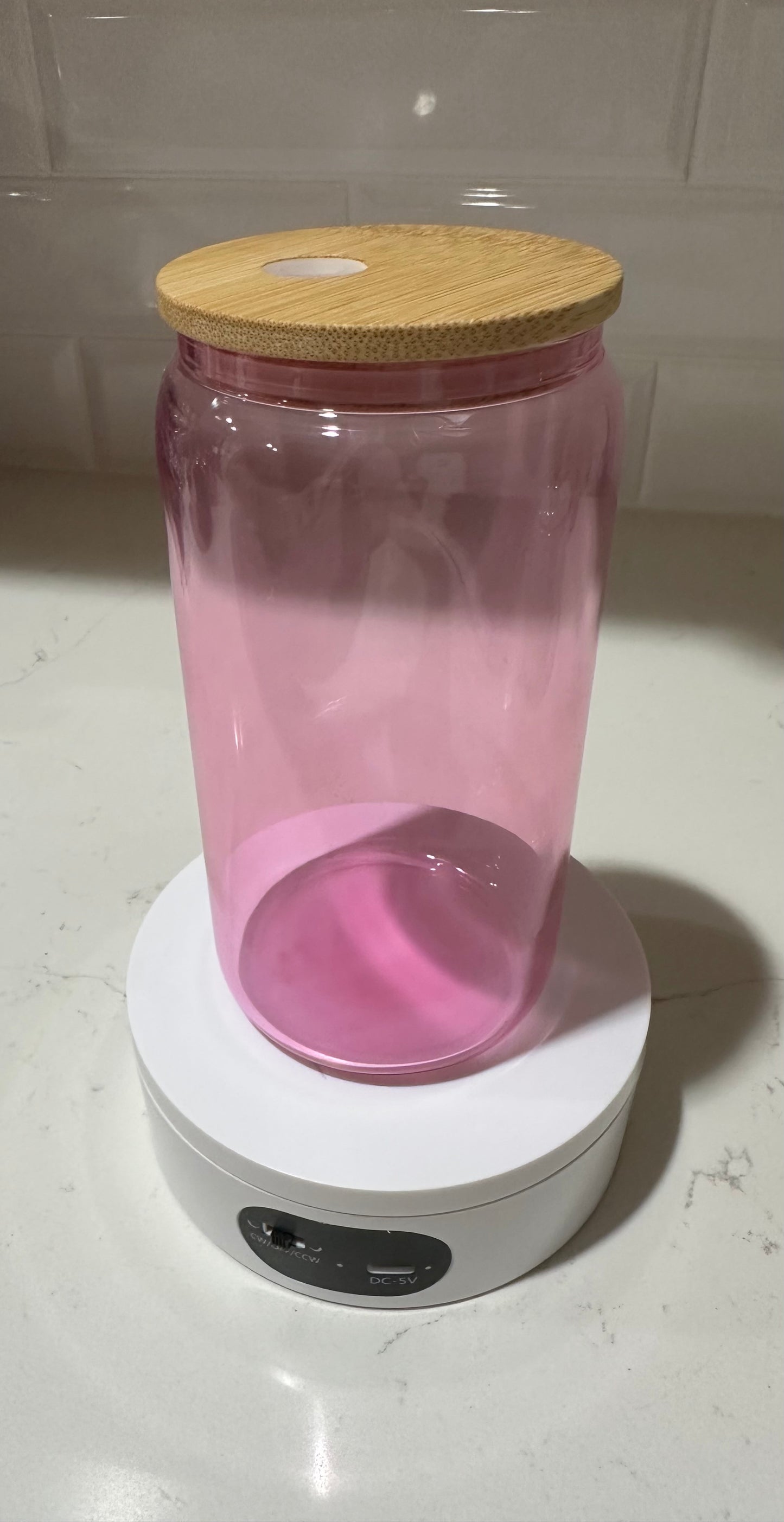 16oz Libby Cup- Light Pink (Non-Snow Glob)