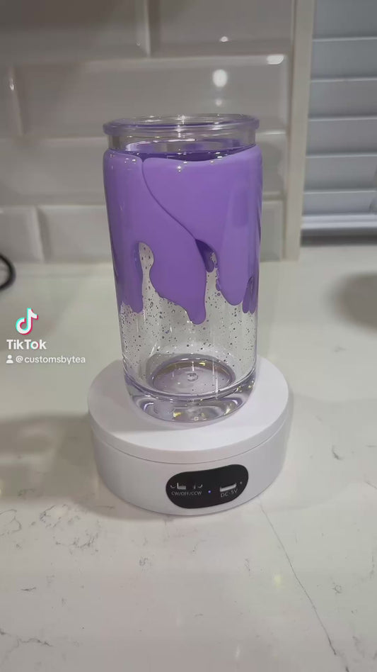 RTS-Premade-16oz Acrylic Snow Globe W/Purple Lava